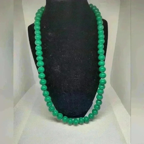 Source Unknown Jewelry - Vintage Malachite Graduated Necklace 25"